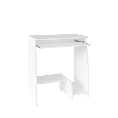 Escrivaninha Para Computador Pixel Branco Com 3 Prateleiras