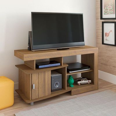 Rack Royal Pinho Para Tv Até 42", Nichos E 1 Porta