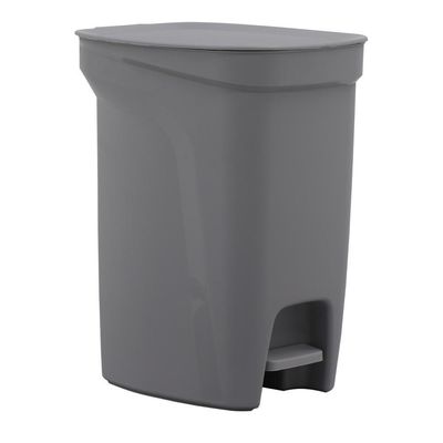Lixeira Tramontina Compact 10L Cinza Haste Em Aço Galvanizad
