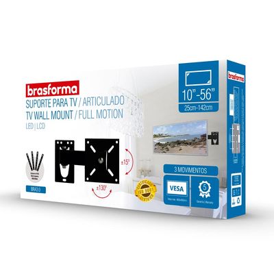 Suporte Para TV Articulado 10 a 56 Polegadas Brasforma BRA3.0