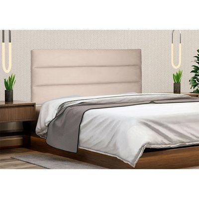 Cabeceira Painel Casal 1,40m La Italiana Suede Bege