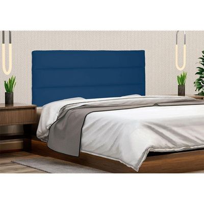 Cabeceira Painel Queen 1,60m La Italiana Suede Azul Marinho