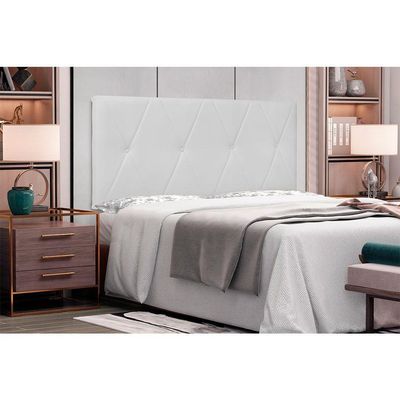 Cabeceira Painel Solteiro 0,90m Aquilla Corano Branco