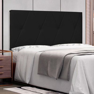 Cabeceira Painel Solteiro 0,90m Aquilla Corano Preto