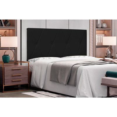 Cabeceira Painel Casal 1,40m Aquilla Corano Preto