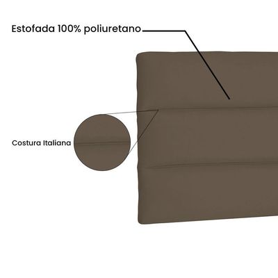 Cabeceira Painel Casal 1,40m La Italiana Suede Caramelo