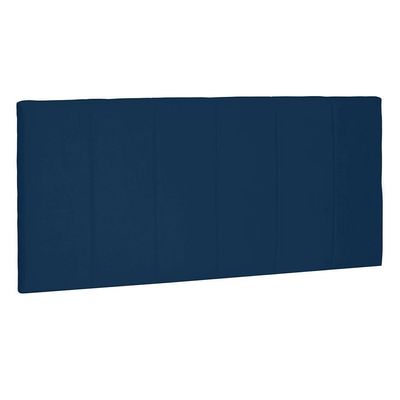Cabeceira Painel Casal 1,40m Ravenna Suede Azul Marinho