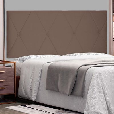 Cabeceira Painel Queen 1,60m Aquilla Suede Caramelo