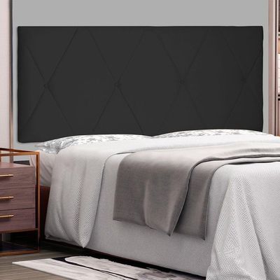 Cabeceira Painel Solteiro 0,90m Aquilla Suede Preto