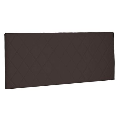 Cabeceira Painel Casal 1,40m Esmeralda Suede Marrom Café