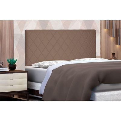 Cabeceira Painel Solteiro 0,90m Esmeralda Suede Caramelo