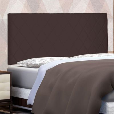 Cabeceira Painel Queen 1,60m Esmeralda Suede Marrom Café