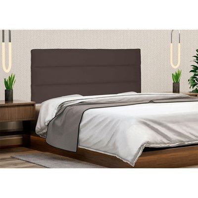 Cabeceira Painel Queen 1,60m La Italiana Suede Marrom Café