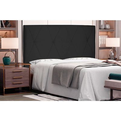 Cabeceira Casal 1,40m Aquilla Suede Preto
