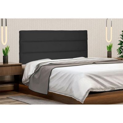 Cabeceira Painel Queen 1,60m La Italiana Suede Preto