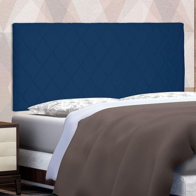 Cabeceira Painel Casal 1,40m Esmeralda Suede Azul Marinho
