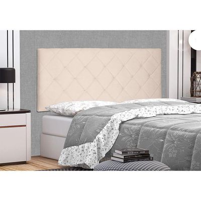Cabeceira Painel Solteiro 0,90m Tânia Suede Bege