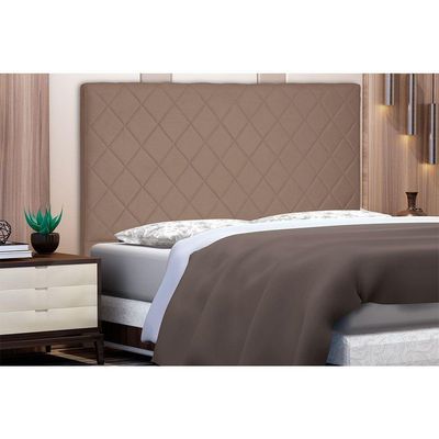 Cabeceira Casal 1,40m Esmeralda Suede Caramelo