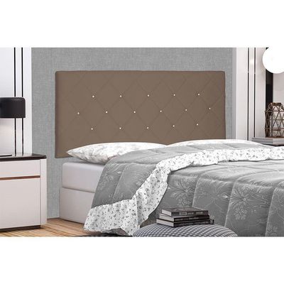 Cabeceira Painel Solteiro 0,90m Tânia Suede Caramelo