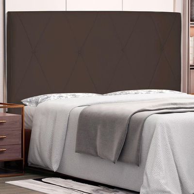 Cabeceira Queen 1,60m Aquilla Suede Marrom Café