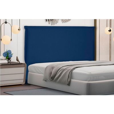 Cabeceira Solteiro 0,90m Veneza Suede Azul Marinho