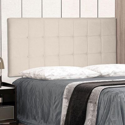 Cabeceira Painel Casal 1,40m Verona Suede Bege