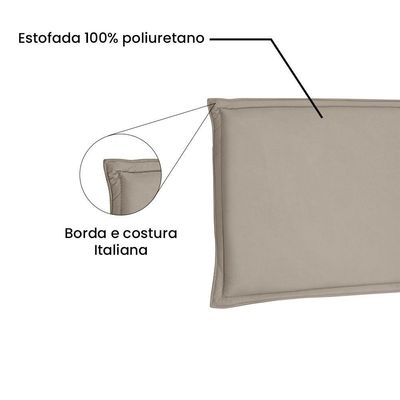 Cabeceira Painel Solteiro 0,90m Veneza Suede Bege