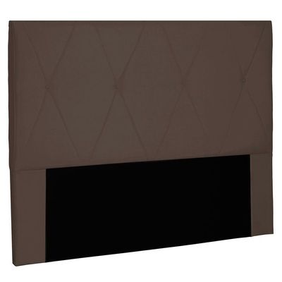 Cabeceira Casal 1,40m Aquilla Suede Marrom Café
