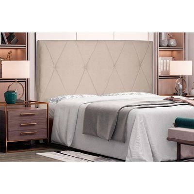 Cabeceira Casal 1,40m Aquilla Suede Bege