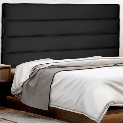 Cabeceira Solteiro 0,90m La Italiana Suede Preto