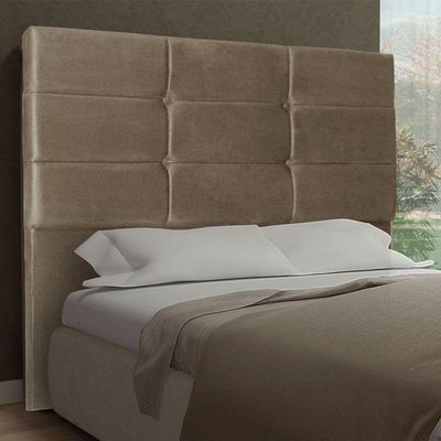 Cabeceira Solteiro 0,90m Tóquio Suede Bege