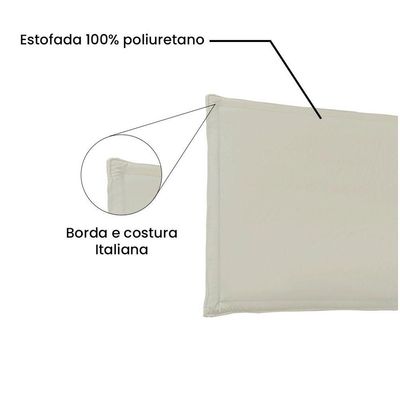 Cabeceira Painel Queen 1,60m Veneza Corano Marfim
