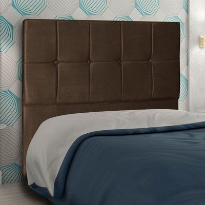 Cabeceira Solteiro 0,90m Lisboa Suede Marrom