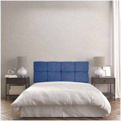 Cabeceira Painel Queen 1,60m Nina Suede Azul Marinho - Pallazio