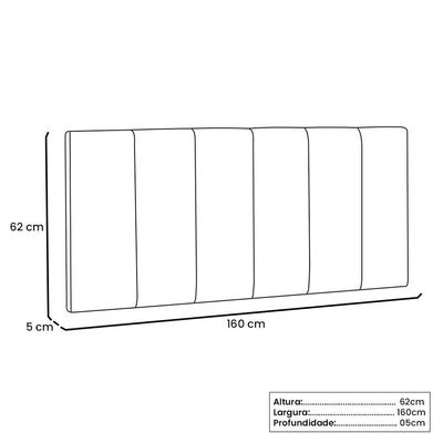 Cabeceira Painel Queen 1,60m Ravenna Corano Branco