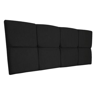 Cabeceira Painel Casal 1,40m Nina Suede - Pallazio Cor Preto