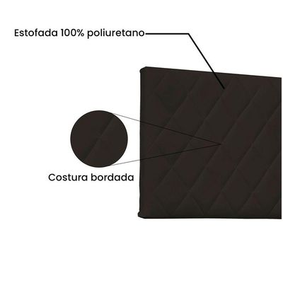 Cabeceira Painel Queen 1,60m Esmeralda Corano Marrom