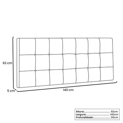 Cabeceira Painel Casal 1,40m Verona Corano Marfim