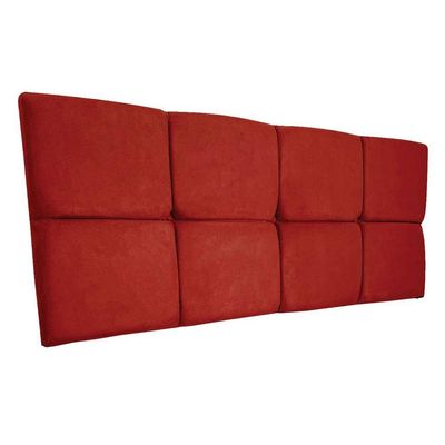 Cabeceira Painel Casal 1,40m Nina Suede Vermelho - Pallazio