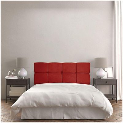 Cabeceira Painel Solteiro 0,90m Nina Suede - Pallazio Cor Vermelho