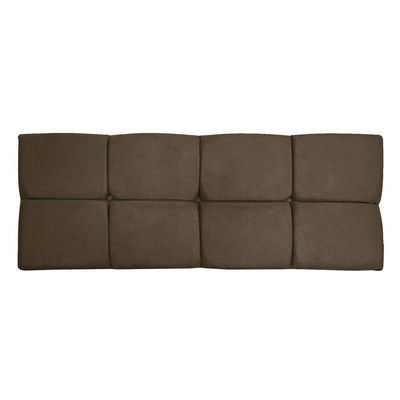 Cabeceira Painel Queen 1,60m Nina Suede Marrom - Pallazio
