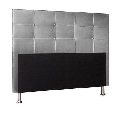 Cabeceira Solteiro 0,90m Roma Suede Cinza - Pallazio
