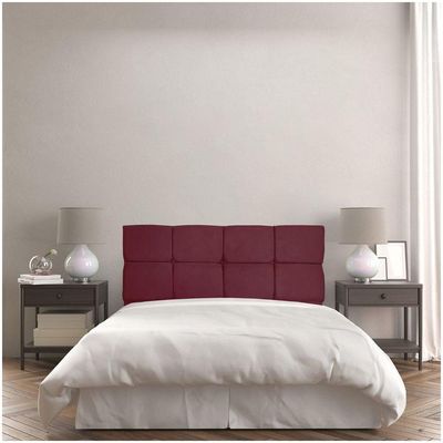 Cabeceira Painel Solteiro 0,90m Nina Suede - Pallazio Cor Marsala