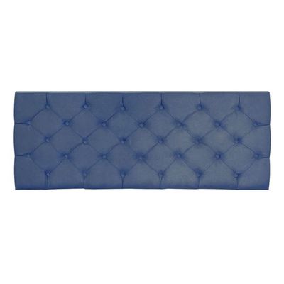 Cabeceira Painel Capitonê King 1,95m Jade Suede Cor Azul Marinho
