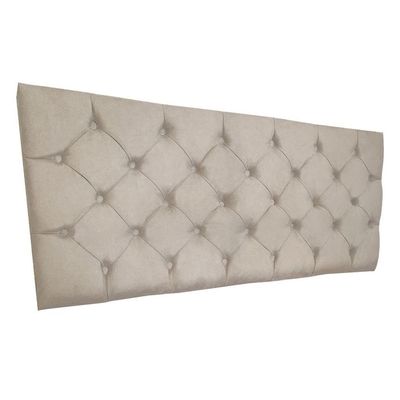 Cabeceira Painel Capitonê Solteiro 0,90m Jade Suede Bege