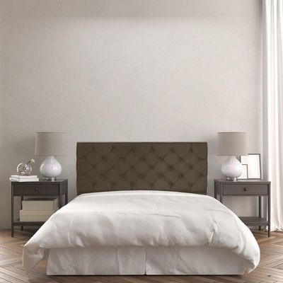 Cabeceira Painel Capitonê King 1,95m Jade Suede - Pallazio Cor Marrom