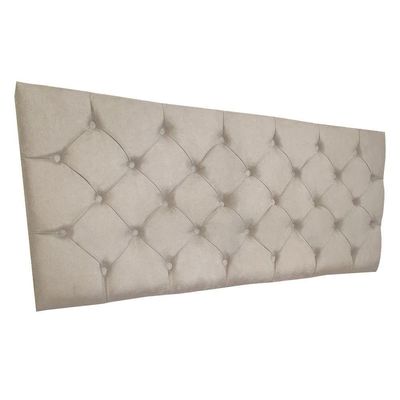 Cabeceira Painel Capitonê King 1,95m Jade Suede - Pallazio Cor Bege