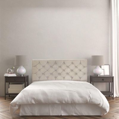Cabeceira Painel Capitonê King 1,95m Jade Suede - Pallazio Cor Bege