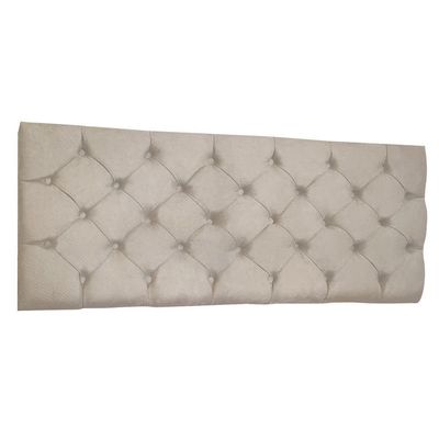 Cabeceira Painel Capitonê King 1,95m Jade Suede - Pallazio Cor Bege