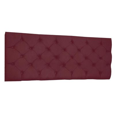 Cabeceira Painel Capitonê Casal 1,40m Jade Suede - Pallazio Cor Marsala